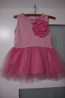 Oobi Girls Pink/white Tutu Dress Size 1 Yr • $12