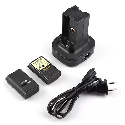Dual Battery Charger Charging Station Dock + 2x Battery For XBOX 360 Controller • $14.59