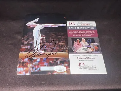 Nadia Comaneci Signed 4x6 Photo Olympic Gymnastics Legend Gold Medal JSA #11 • $29.99