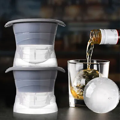 Large Ice Ball Cube Maker Sphere Mold Round Jelly Mould For Cocktail Whiskey • £5.91