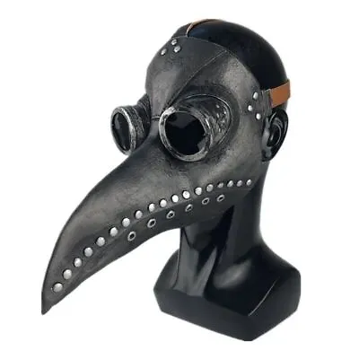 £1 • Buy Latex Plague Doctor Bird Mask Costume Long Nose Beak Mask Music Festival Cosplay