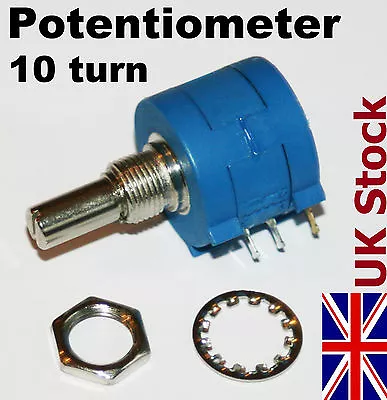 10 Turn Potentiometer 3590S Wirewound Variable Precision Multi-turn POT - UK • £5.72