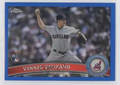 2011 Topps Chrome Blue Refractor /99 Vinnie Pestano #201 Rookie RC • $2.84