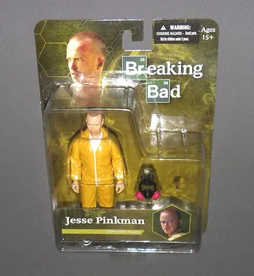 Jesse Pinkman Yellow Hazmat Suit Breaking Bad Collectible Figure MEZCO Gas Mask • $68.12