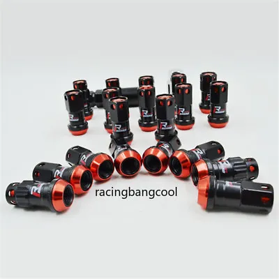 20pcs/set R40 Style Red Racing Composite 44mm M12x1.25 Car Wheel Rims Lug Nuts • $56.99