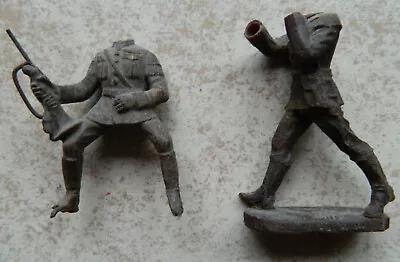 2 Vintage Elastolin Lineol 6.5cm Scale Archive Raw Castings Toy Soldier Figures • $9.99