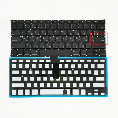 New US Russian Keyboard With Backlight For Macbook Air A1369 A1466 2011-2017 • $21.45