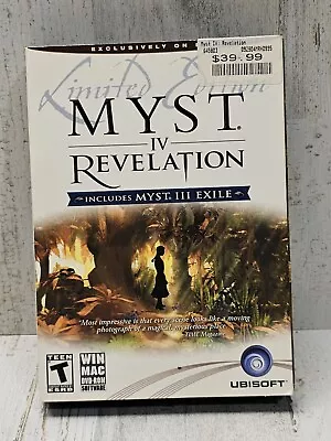 Myst IV: Revelation -- Limited Edition PC Game (Windows/Mac 2004) CIB • $10