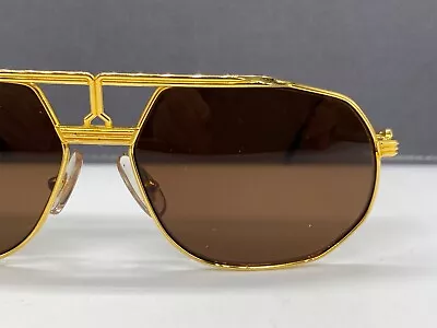 Maserati Sunglasses Men Vintage Square 1980er Gold 6131 Medium • $328.58