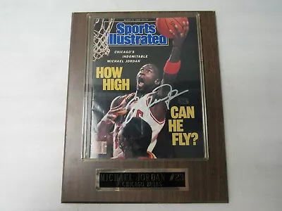  MICHAEL JORDAN Chicago Bulls  #23 Signed Sports Illustrated Magazine Framed • $2400