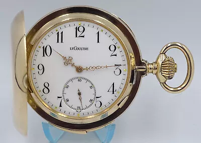 Complicated Giant Hunter Solid 14k Gold Lecoultre Minute Repeater Pocket Watch • $810