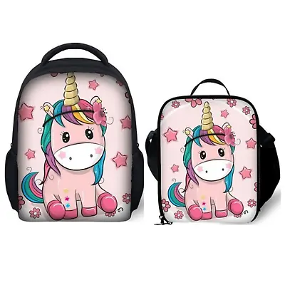 $19.95 • Buy Perpetual Parenting - Unicorn 12 Inch Toddler Backpack With Insulated Lunch Bag