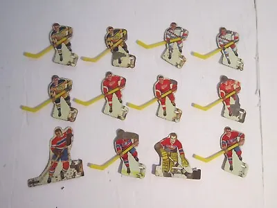 Vintage 60's Eagle Toys NHL Hockey Game W/12 Metal Players YELLOW STICKS • $49.99