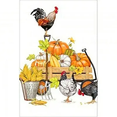 Mary Lake-Thompson Chicken Fall Harvest Flour Sack Kitchen Towel Bagged  • $10.50