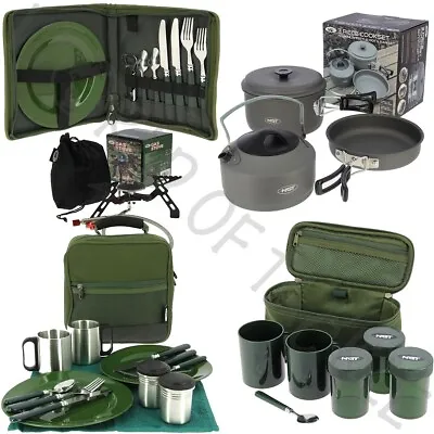 NGT Cookset Cutlery Set Brew Kit Gas Stove Frying Pan Saucepan Plates Cutlery • £14.95