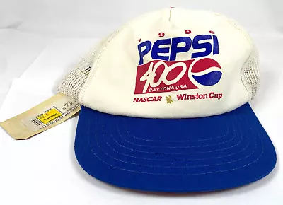 Vintage 90's Daytona 400 Pepsi Winston Cup Racing Nascar Cap Hat Snapback USA • $16.99