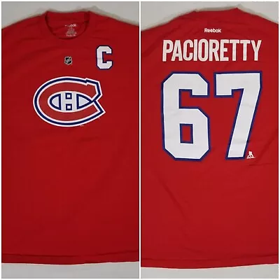Reebok MAX PACIORETTY #67 Captain C Montreal Canadiens NHL Red T-Shirt Men's L • $27.88