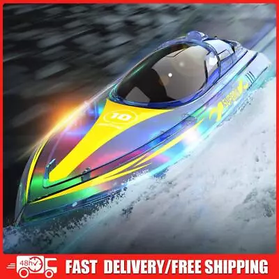 2.4GHz Fast RC Boats With Rechargeable Battery Flytec V555 LED Light RC Boat • $53.67