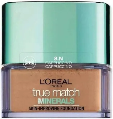 L'OREAL True Match Minerals Skin Improving Foundation 8N Cappuccino New • £9.99