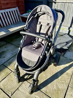 ICandy Peach 6 Pushchair And Carrycot - Phantom / Dark Grey Twill • £300