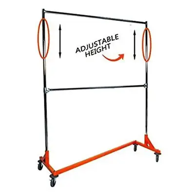 $135.51 • Buy GR400EH Only Commercial Grade Double Bar Rolling Decorative Orange Base Z Rack