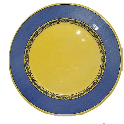 La Primula Large Plate Platter  Italian Blue Yellow Porcelain Serving 12.25  • $20