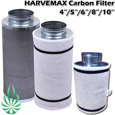 HARVEMAX Quality 4/5/6/8/10in Carbon Filter Fo Hydroponic Grow Tent Smell Clean • $69.95