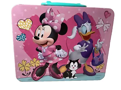 Minnie Mouse Daisy Duck Disney Lunch Box Metal 8 X 6x 3.25 • $14.50
