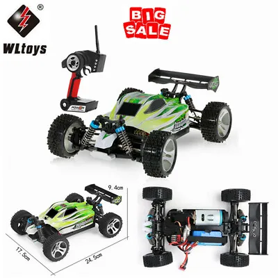 Wltoys A959-b 2.4g 1/18 4wd 70km/h Electric 2.4g Off Road Truck Rtr Rc Car Green • £88.54