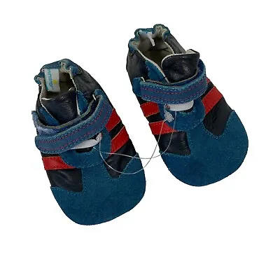 Ministar Baby Shoes 6-12 Months Leather Upper Blue • $11.25