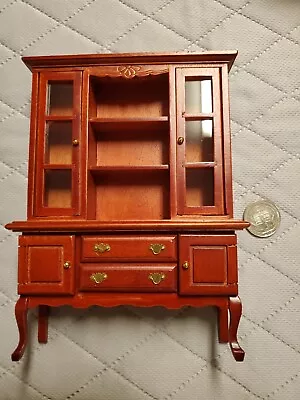 Dollhouse Miniature Mahogany Hutch By Town Square Miniatures. • $16.50