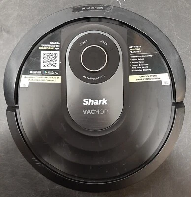 $87 • Buy Shark RV2001WD VACMOP 2-in-1 Robot Vacuum Mop WiFi Home Mapping. NO WATER TANK