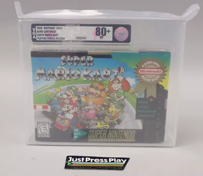 Super Mario Kart Nintendo SNES 1996 New Factory Sealed VGA Graded 80+ NM • $999.99