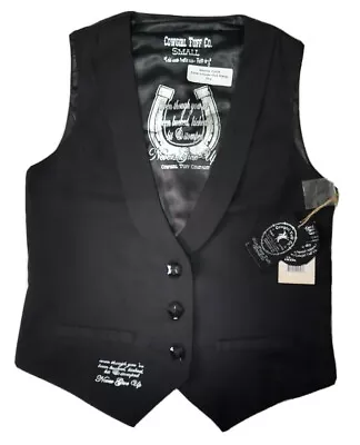 Cowgirl Tuff Co. Vest Black Women's Button Up Formal Western Wear Sz Small • $14.95