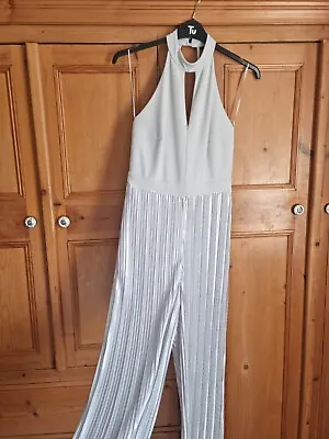 £4.99 • Buy Ladies, River Island, Silver Grey Jumpsuit, Size 12, 