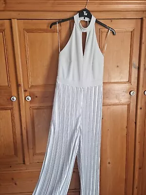 £4.99 • Buy Ladies, River Island, Silver Grey Jumpsuit, Size 12, 