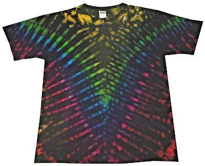 Tie Dye Dark Rainbow V T Shirt   All Sizes Hand Dyed In The UK  • £16.75