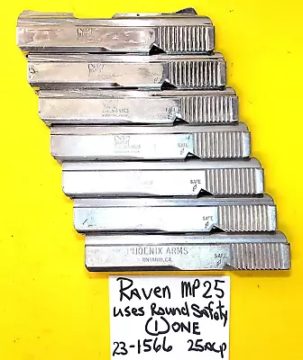 1 ( One ) Raven Mp 25 Caliber Clean Chrome Slide Uses Round Safety Gun Parts • $15