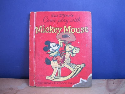 £39 • Buy Walt Disney Come Play With Me Mickey Mouse - Vintage Book