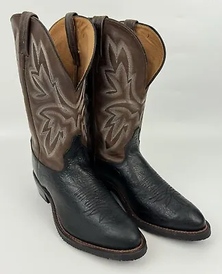 NEW Tony Lama Fernando Black Cowhide Cowboy 12” Boot Sz 10EE Med Round Toe Men’s • $224.90