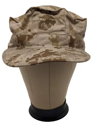 USMC Marine Corps Cover Garrison Marpat Desert Large Men's Hat Cap Camo • $18