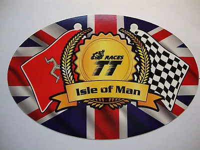 2 X  ISLE OF MAN TT RACES STICKERS 4  MANX KAWASAKI SUZUKI I O M HONDA   YAMAHA  • £3.99