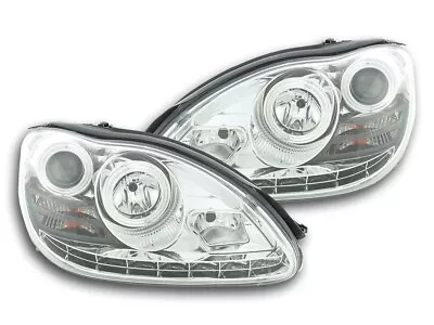 FK LED DRL Halo Lightbar Xenon Headlights Mercedes S-Class W220 220 02-05 LHD • $561.84