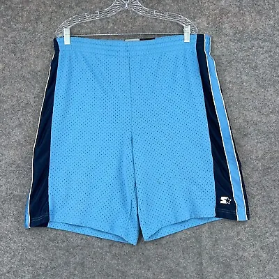 Vintage Starter Shorts Mens Large 36-38 Carolina Blue Basketball Gym Warm Up • $14.99