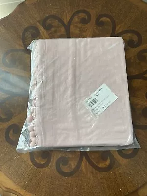 Pottery Barn Teen Side Pom Sheer Curtain Panel 63' Quartz Blush NIP • $19.99