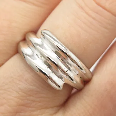 925 Sterling Silver Italy Milor Ribbed Ring Size 8 3/4 • $36.99