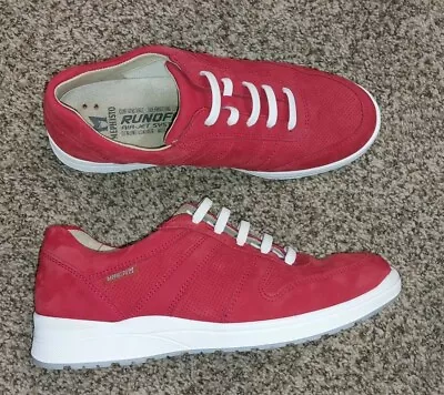 Women's Mephisto Red Leather Runoff Air-Jet System Sneakers 8.5 GREAT • $29.99