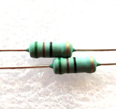2 Pcs 51 Ohm 1W Wire Wound Power Resistor With Flameproof Coating KNP100J-73-51R • $0.99
