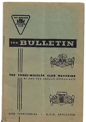 Morgan Three-Wheeler Club Bulletin December 1967 UK Magazine • $15.16