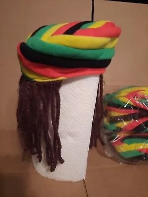 Infant Baby Newborn Dreaded Novelty Reggae Rasta Hat Cap Black Red Yellow Green • $12.99